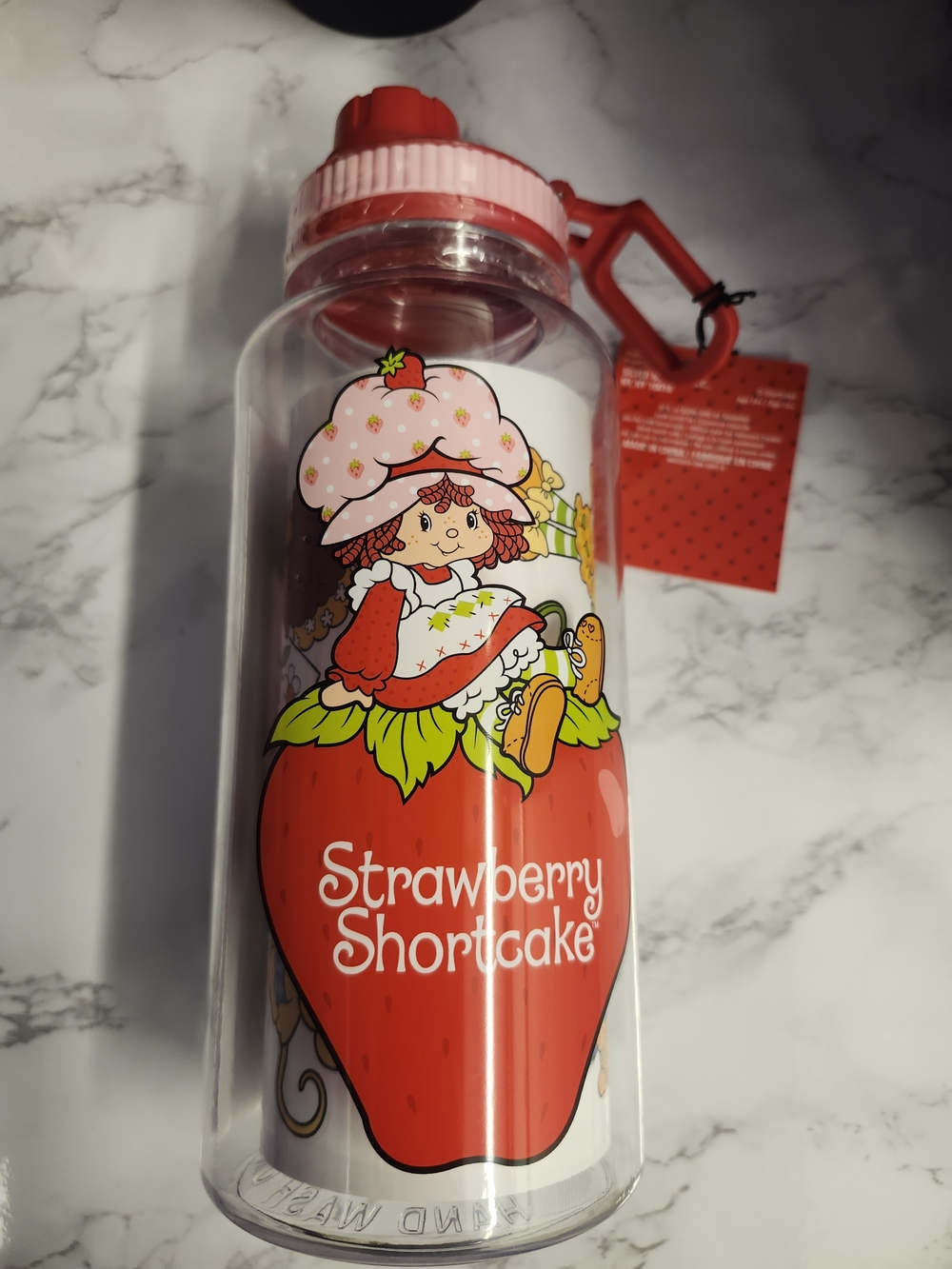 Strawberry Shortcake Water Bottle Red & Pink NWT